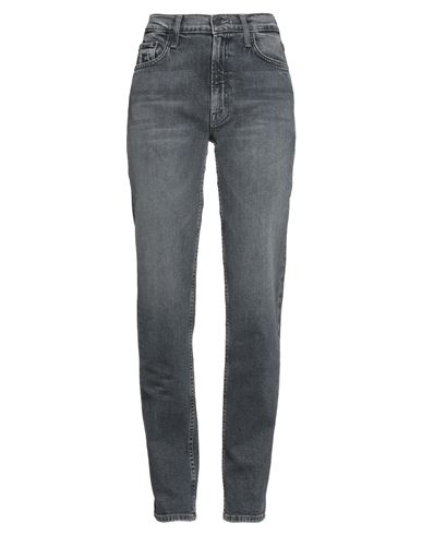 Mother Superior Woman Jeans Black Size 31 Cotton, Elastane In Gray