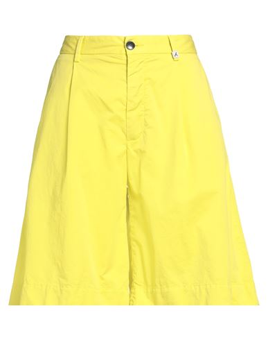 Myths Woman Shorts & Bermuda Shorts Yellow Size 6 Cotton, Elastane