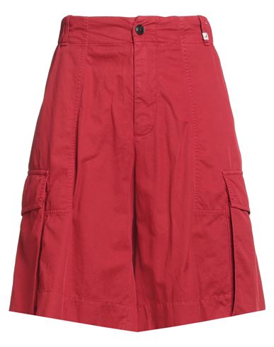 Myths Woman Shorts & Bermuda Shorts Red Size 6 Cotton, Linen, Elastane