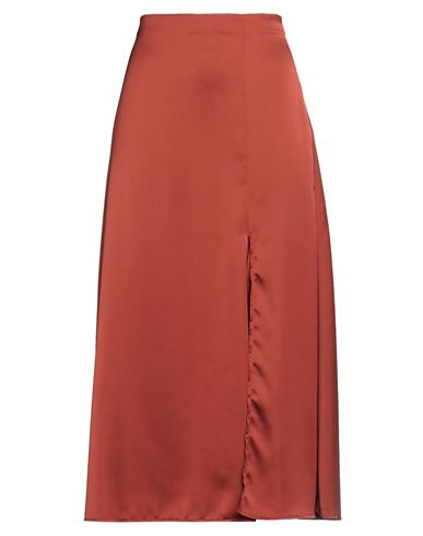 Pennyblack Woman Midi Skirt Rust Size 4 Polyester