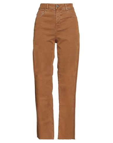 Blauer . Woman Pants Camel Size 30 Cotton, Viscose, Elastane
