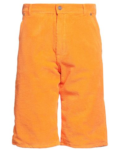 Erl Man Shorts & Bermuda Shorts Orange Size L Cotton, Elastane In Orange