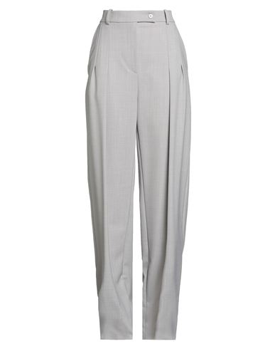 Elisabetta Franchi Woman Pants Light Grey Size 8 Polyester, Virgin Wool, Elastane In Gray