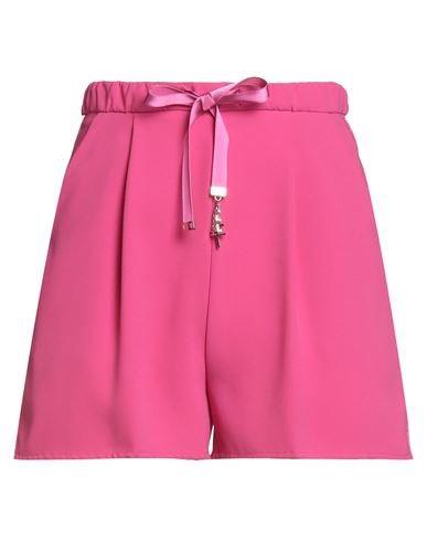 Elisabetta Franchi Moves Woman Shorts & Bermuda Shorts Fuchsia Size 4 Polyester, Rubber In Pink