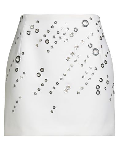 Mugler Woman Mini Skirt Ivory Size 6 Virgin Wool