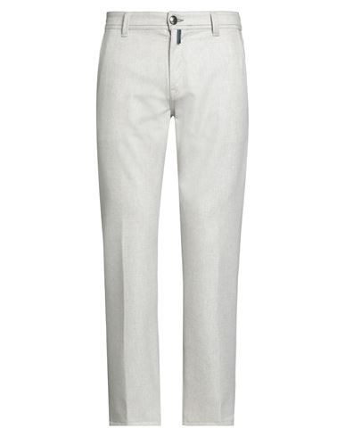 Luigi Borrelli Napoli Man Pants Light Grey Size 35 Cotton, Elastane In White