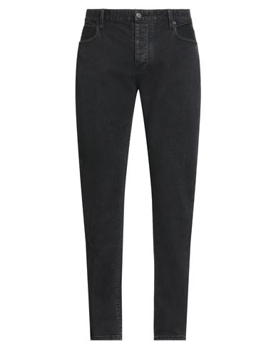 Emporio Armani Man Jeans Black Size 36w-32l Cotton, Polyester, Viscose, Elastane In Black
