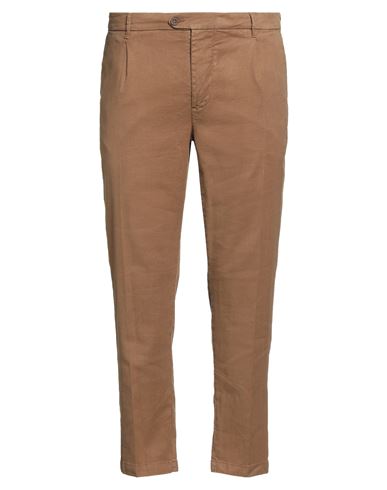 0/zero Construction Man Pants Light Brown Size 38 Linen, Cotton, Elastane In Sand