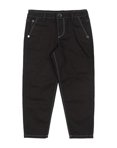 Emporio Armani Toddler Girl Jeans Black Size 7 Cotton, Polyethylene, Elastane In Black