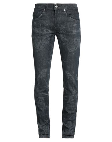 Dondup Man Jeans Blue Size 32 Cotton, Elastane In Gray