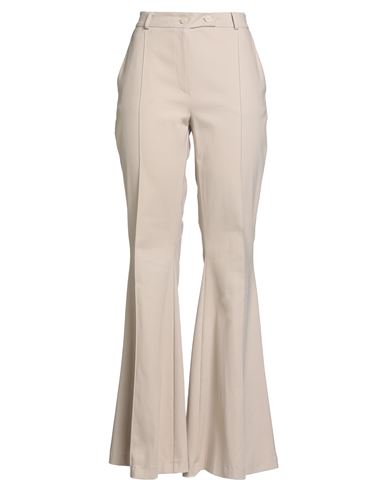 Haveone Woman Pants Beige Size L Cotton, Polyester, Elastane In Neutral