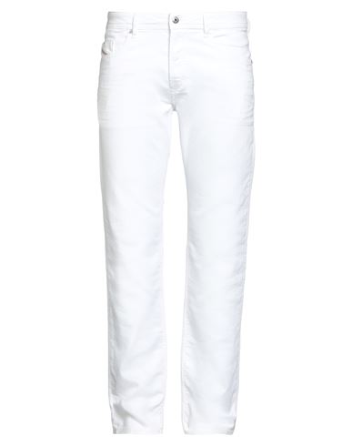 Diesel Man Jeans White Size 32w-32l Cotton, Polyester In White