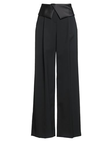 Karl Lagerfeld Woman Pants Black Size 12 Polyester, Wool, Elastane In Black