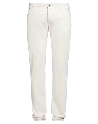Jacob Cohёn Man Pants Cream Size 34 Modal, Cotton, Elastane In White