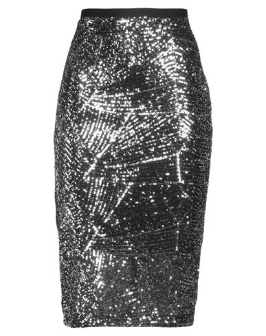 Kaos Woman Midi Skirt Black Size 4 Polyester, Elastane In Black