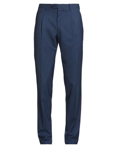 Luigi Borrelli Napoli Man Pants Navy Size 38 Virgin Wool In Blue