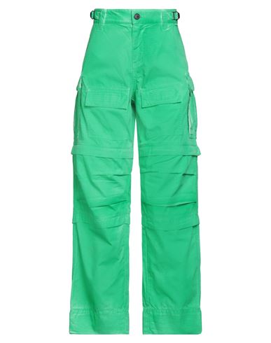 Erika Cavallini Woman Pants Green Size 24 Cotton