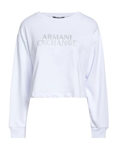 Armani Exchange Woman Sweatshirt White Size M Cotton