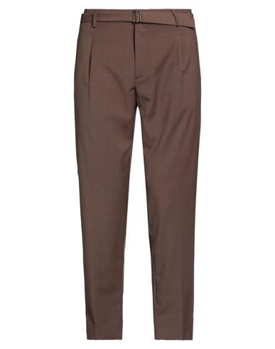 Eredi Del Duca Man Pants Brown Size 34 Polyester, Wool, Elastane