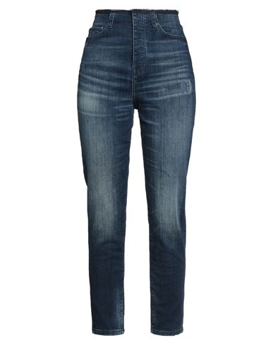 Armani Exchange Woman Jeans Blue Size 26w-32l Cotton, Elastane In Blue