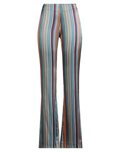 Momoní Woman Pants Azure Size 8 Silk, Elastane