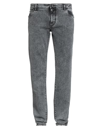 Dolce & Gabbana Man Jeans Grey Size 42 Cotton, Elastane In Gray