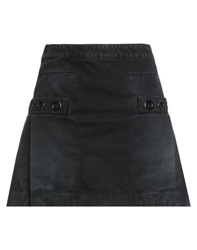 Msgm Woman Denim Skirt Black Size 6 Cotton In Black