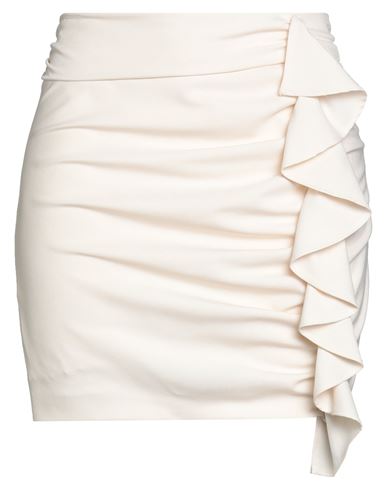 Pinko Woman Mini Skirt White Size 10 Polyester