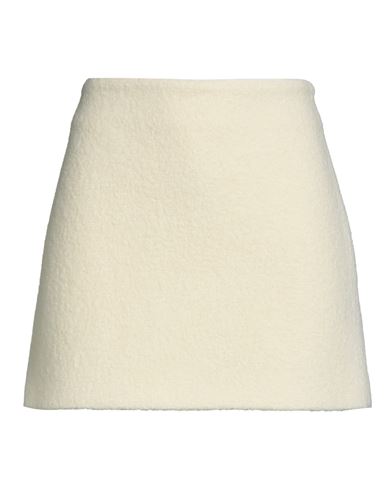 Msgm Woman Mini Skirt Cream Size 8 Virgin Wool