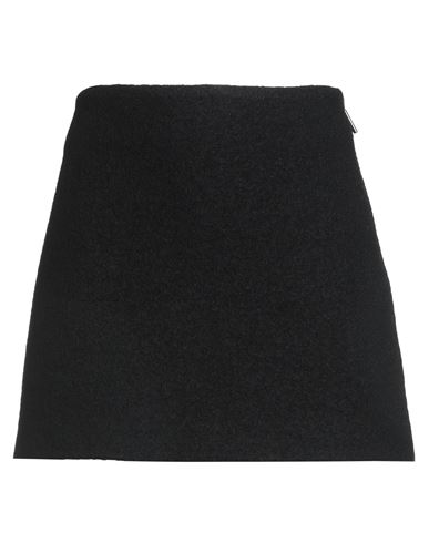 Msgm Woman Mini Skirt Black Size 4 Virgin Wool