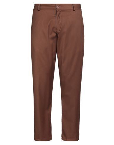 Black Circus Man Pants Brown Size Xxl Polyester, Rayon, Elastane In Brown
