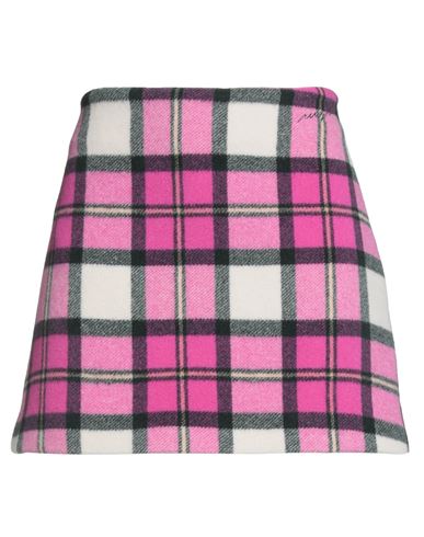 Msgm Woman Mini Skirt Pink Size 10 Wool, Polyamide