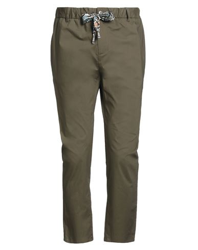 Grey Daniele Alessandrini Man Pants Military Green Size 30 Cotton, Elastane