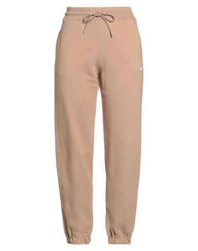 Msgm Woman Pants Camel Size Xl Cotton In Brown