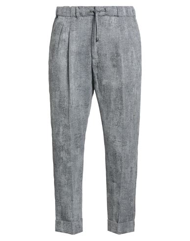 Messagerie Man Pants Blue Size 36 Cotton, Linen In Gray