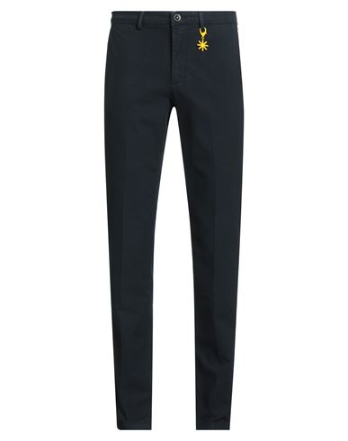 Manuel Ritz Man Pants Midnight Blue Size 28 Cotton, Elastane In Blue