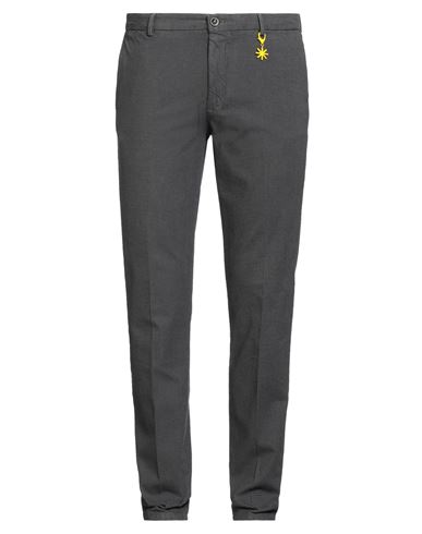 Manuel Ritz Man Pants Grey Size 38 Cotton, Elastane In Gray