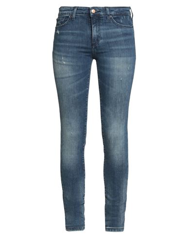Armani Exchange Woman Jeans Blue Size 26w-32l Cotton, Elastane In Blue