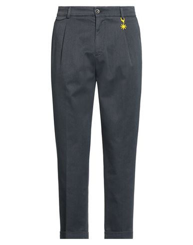 Manuel Ritz Man Pants Midnight Blue Size 36 Cotton, Polyester, Elastane In Blue
