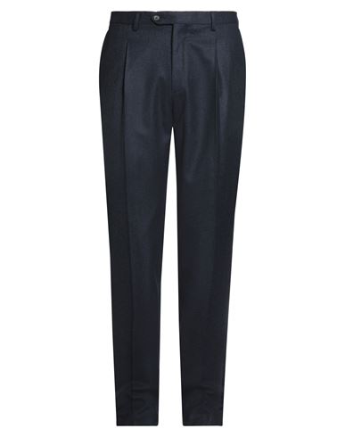 Luigi Borrelli Napoli Man Pants Midnight Blue Size 40 Virgin Wool In Black