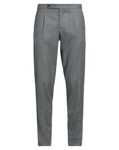 Luigi Borrelli Napoli Man Pants Lead Size 36 Virgin Wool, Elastane In Gray