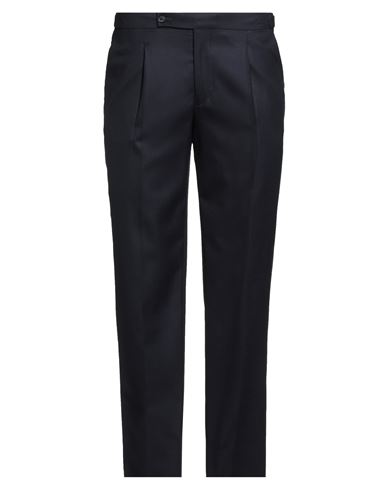 Luigi Borrelli Napoli Man Pants Midnight Blue Size 38 Virgin Wool, Elastane In Blue