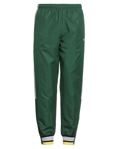 Lacoste Man Pants Green Size 6 Polyester, Acrylic, Elastane In Green