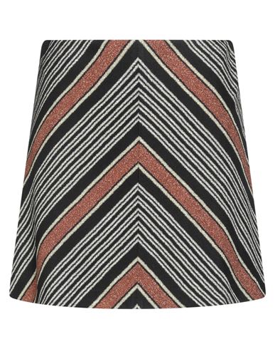 Missoni Woman Mini Skirt Black Size 4 Viscose, Metallic Fiber