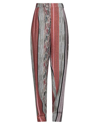 Missoni Woman Pants Rust Size 10 Viscose, Metallic Fiber