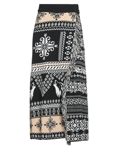 Akep Woman Midi Skirt Black Size 2 Acrylic, Merino Wool, Metallic Fiber, Viscose