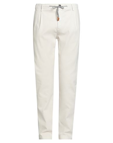 Eleventy Man Pants White Size 31 Cotton, Elastane