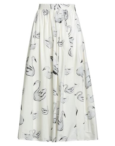 Msgm Woman Maxi Skirt Ivory Size 8 Cotton