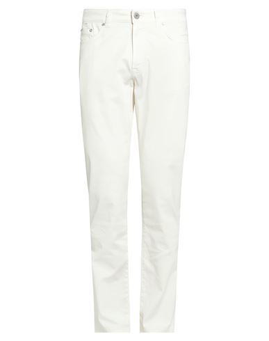 Devore Incipit Man Pants Cream Size 34 Cotton, Elastane In White