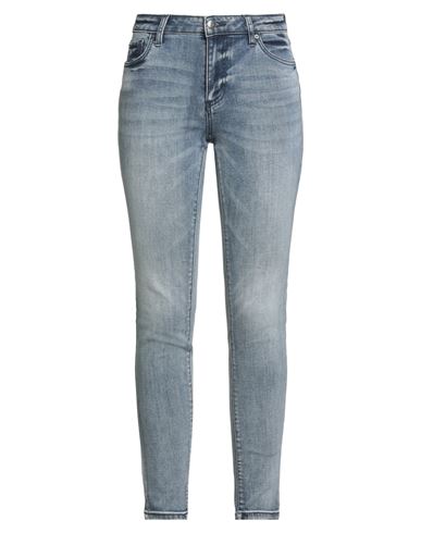 Armani Exchange Woman Jeans Blue Size 32w-32l Cotton, Elastane In Blue